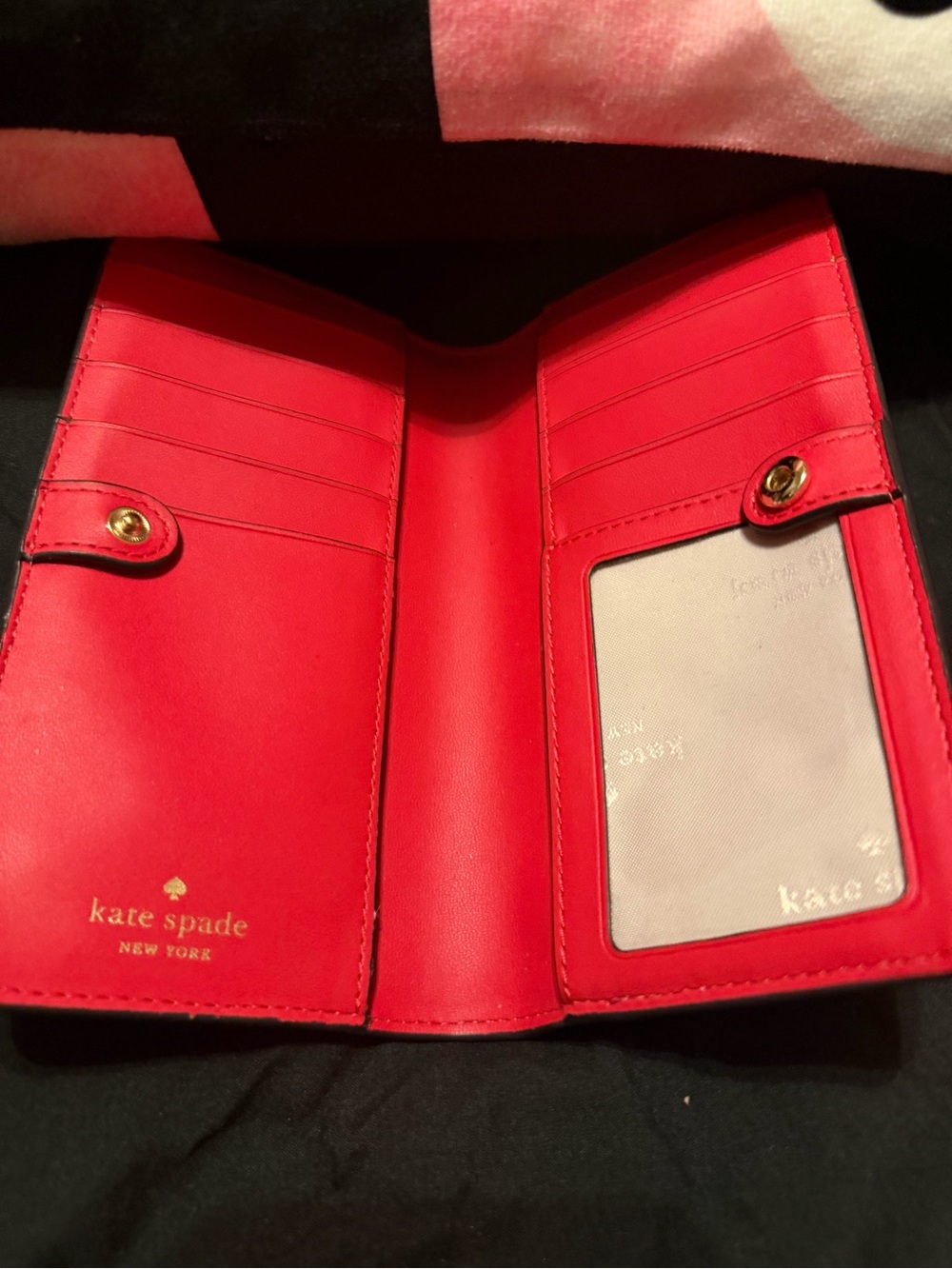 kate spade Red Leather Bifold Wallet